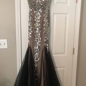 Jovani Beige Elegant Dress